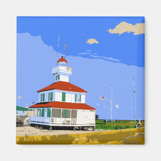 West End Lighthouse Watercolor Magnet