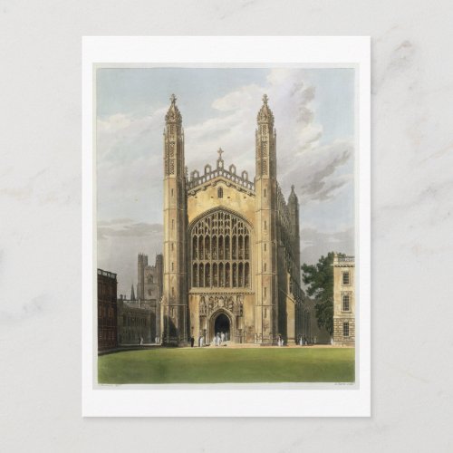 West End of Kings College Chapel Cambridge from Postcard
