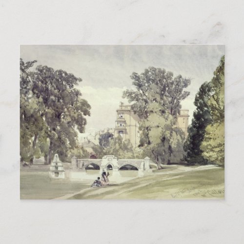 West End of the Serpentine Kensington Gardens Postcard