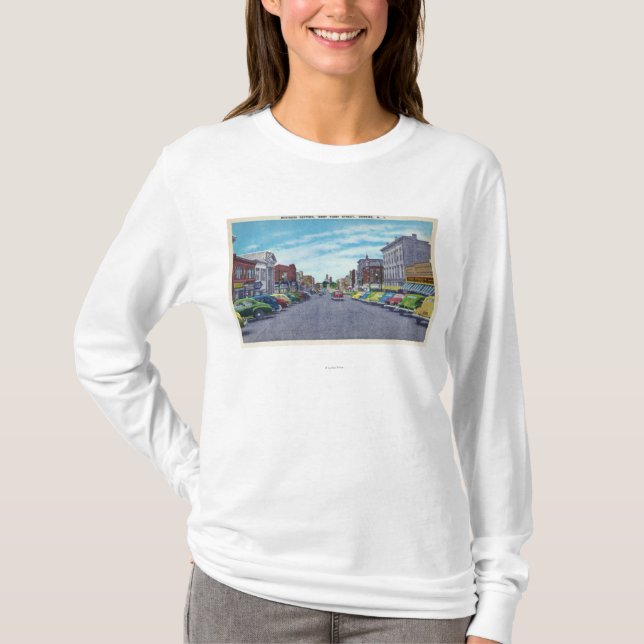 West First Street Business Section Scene T-Shirt (Front)