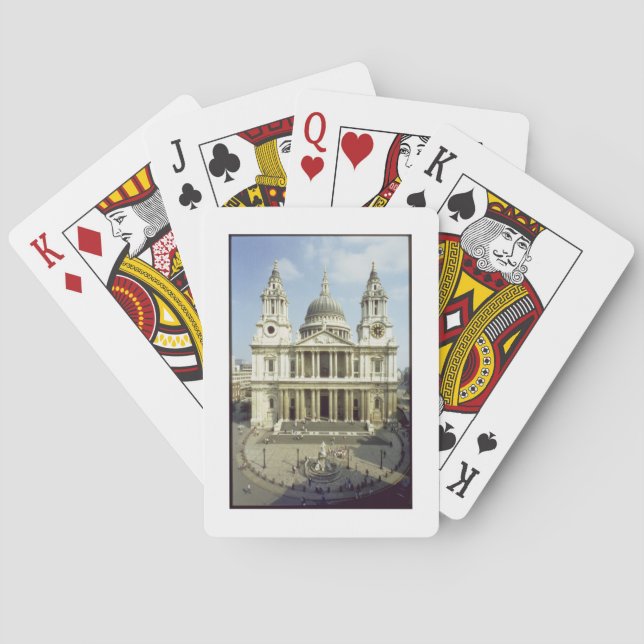 West front of St. Paul's Cathedral, designed by Si Poker Cards (Back)