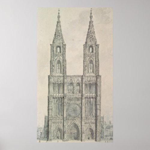 West Front of Strasbourg Cathedral Poster