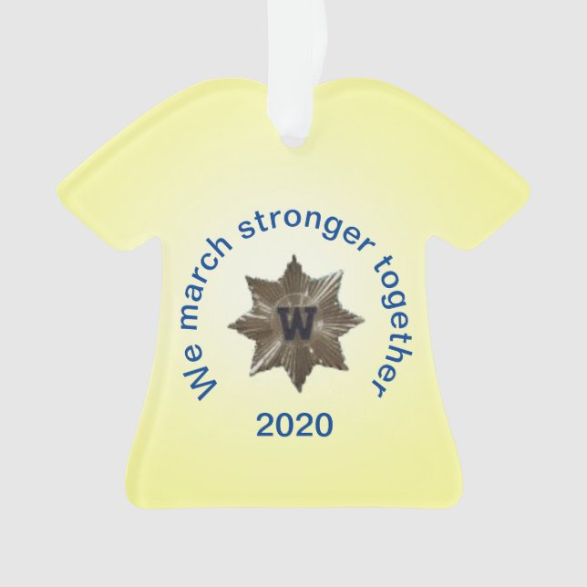 West Genesee Marching Band 2020 Season Ornament (Front)