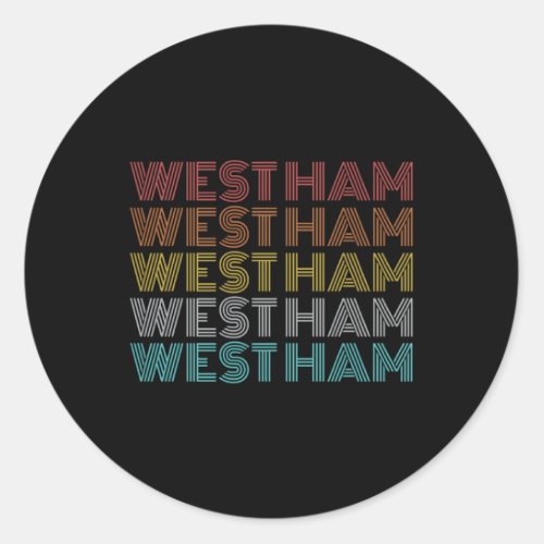 West Ham Classic Round Sticker