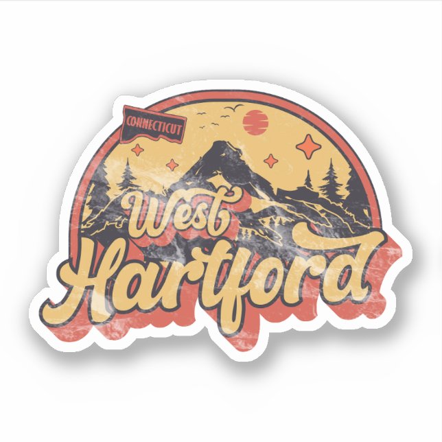 West Hartford, Connecticut Sticker (Front)