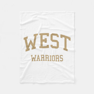 West High School Hs Torrance Ca Retro Sports Fleece Blanket