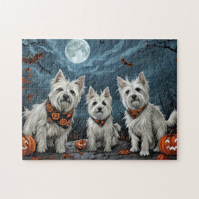 West Highland Halloween Spooky Jigsaw Puzzle (Horizontal)