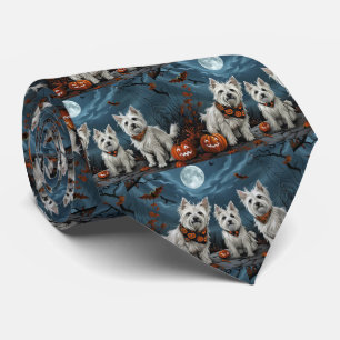 West Highland Halloween Spooky Neck Tie