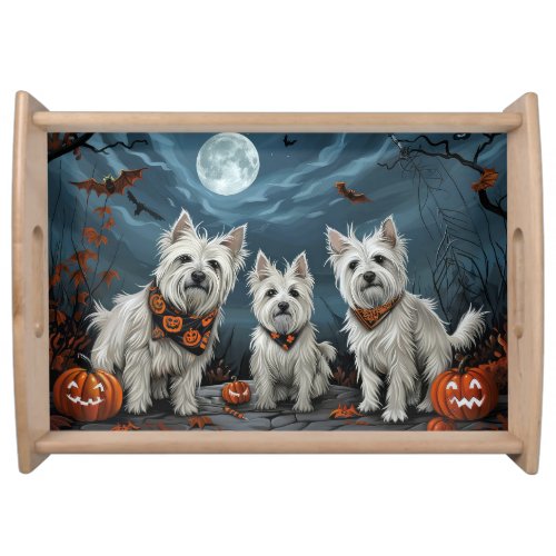 West Highland Halloween Spooky Serving Tray