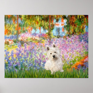 West Highland Terrier 1 -Garden at Giverney Poster