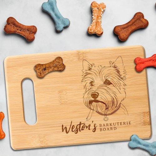 West Highland Terrier Barkuterie Dog Treat Wood Cutting Board