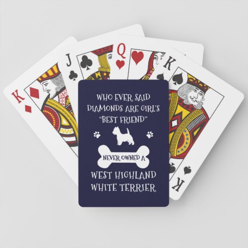 West Highland Terrier Best Friend Playing Cards