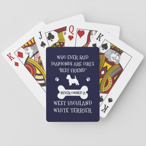 West Highland Terrier Best Friend Poker Cards