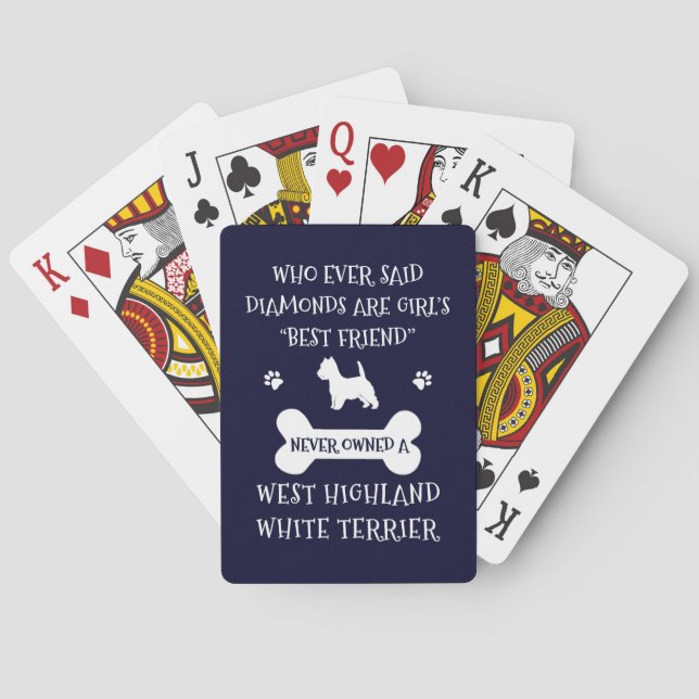 West Highland Terrier Best Friend Poker Cards (Back)