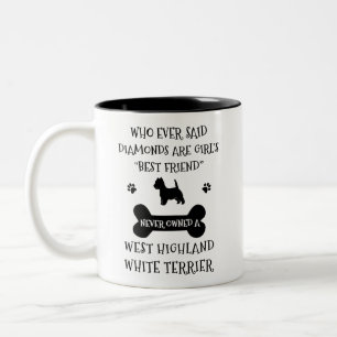West Highland Terrier Best Friend Two-Tone Coffee Mug