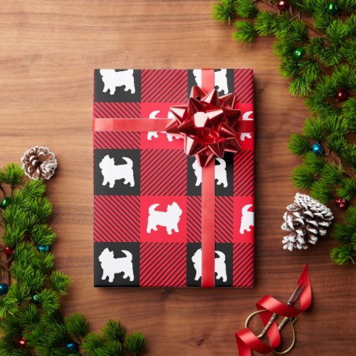 West Highland Terrier Buffalo Plaid Westies Wrappi Wrapping Paper