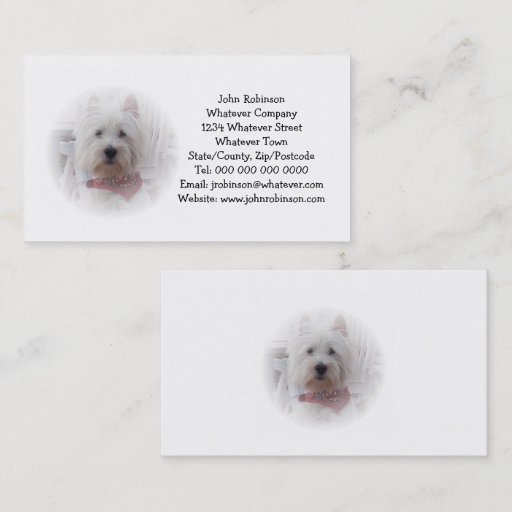 Customizable West Highland Terrier Business Card