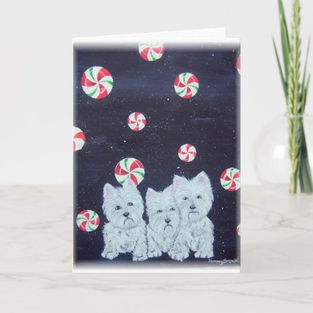 West Highland Terrier Christmas Card (Front)