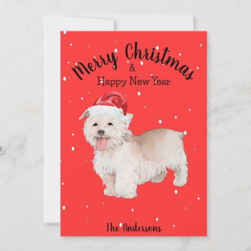 West Highland Terrier Christmas Holiday Card