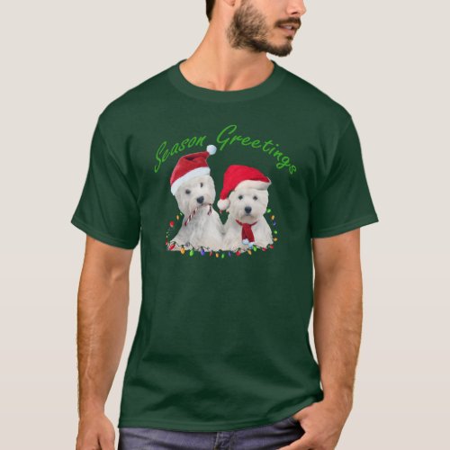 West Highland Terrier Christmas Pals T_Shirt