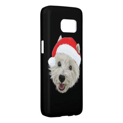 West Highland Terrier Christmas Santa Hat Samsung Galaxy S7 Case
