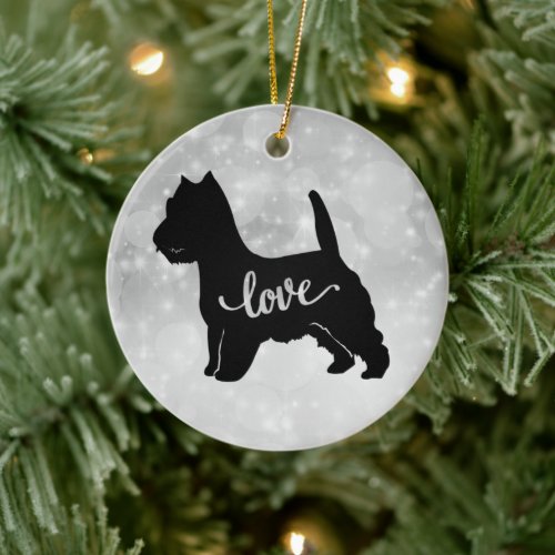 West Highland Terrier Dog Breed Love Ceramic Ornament