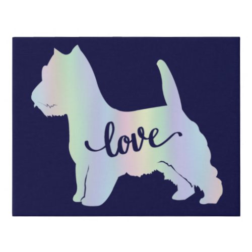 West Highland Terrier Dog Breed Love Faux Canvas P
