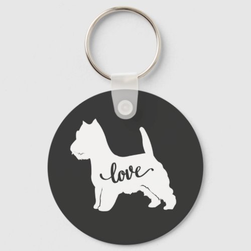 West Highland Terrier Dog Breed Love Keychain