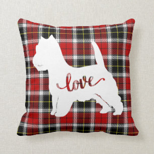 West Highland Terrier Dog Breed Love T-Shirt Throw Pillow