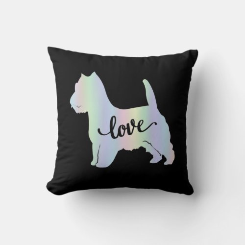 West Highland Terrier Dog Breed Love Throw Pillow
