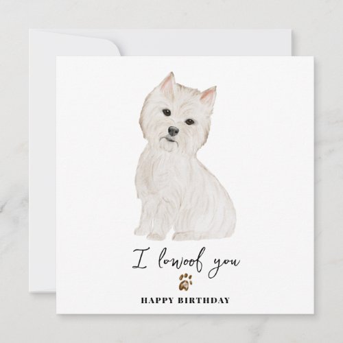 West Highland Terrier Dog Mum Puppy Pets Birthday Card