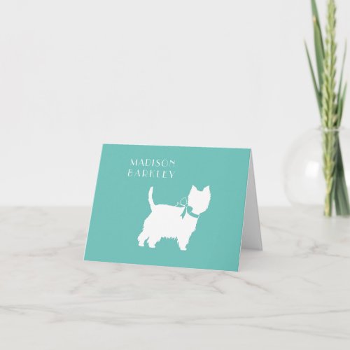West Highland Terrier Dog Puppy Westie Note Card