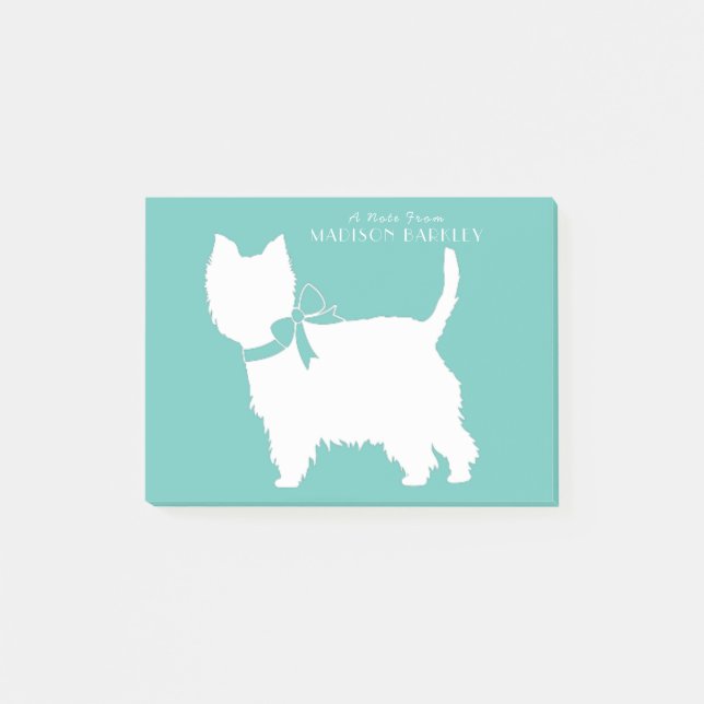 West Highland Terrier Dog Puppy Westie Post-it Notes (Front)