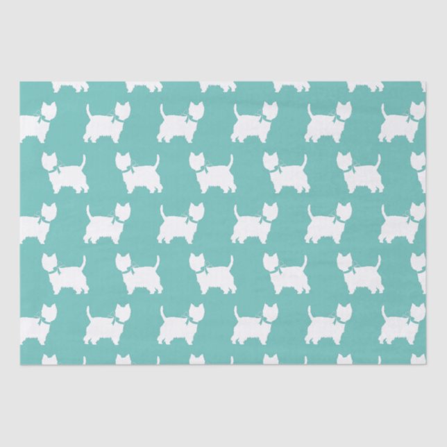 West Highland Terrier Dog Puppy Westie Tissue Paper (Front)