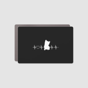 West Highland Terrier Heartbeat Car Magnet