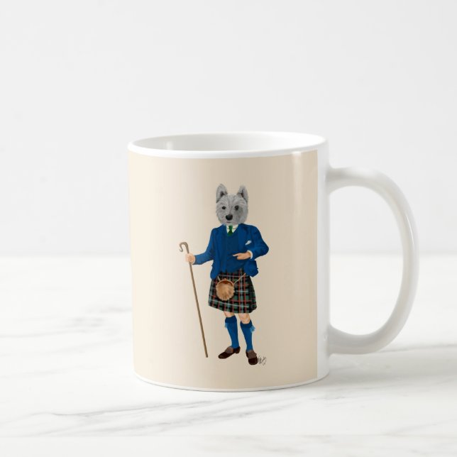 West Highland Terrier in Kilt 2 Coffee Mug (Right)
