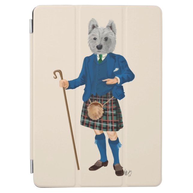 West Highland Terrier in Kilt 2 iPad Air Cover (Front)
