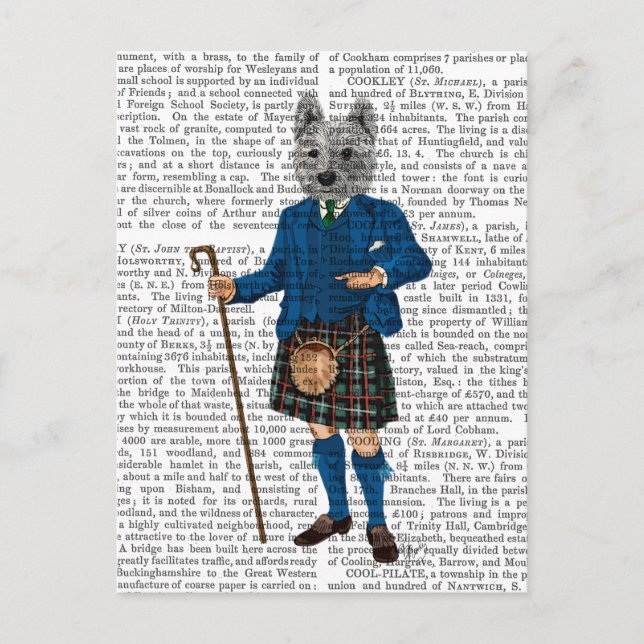 West Highland Terrier in Kilt 3 Postcard (Front)