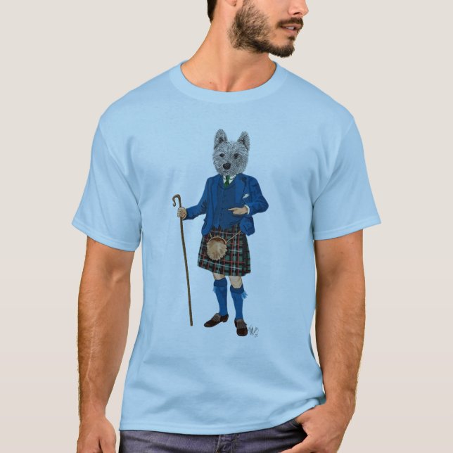 West Highland Terrier in Kilt 3 T-Shirt (Front)