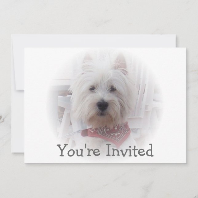 West Highland Terrier Invitation (Front)