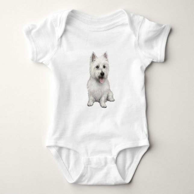 West Highland Terrier (P) Baby Bodysuit (Front)