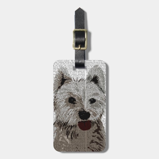 West Highland Terrier Plain Luggage Tag (Front Vertical)