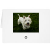 West Highland Terrier Puppy Dog Blank Greetng Card (Back Horizontal)