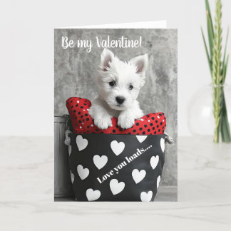 West Highland Terrier puppy  Valentine Card