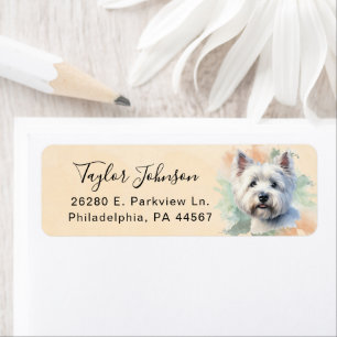 West Highland Terrier Return Address Label