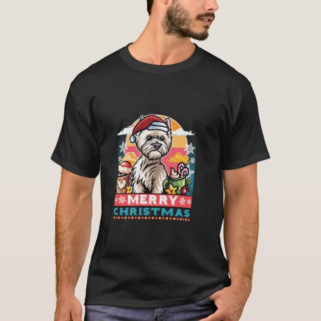 West Highland Terrier Santa Claus Coffee Mug Merry T-Shirt (Front)
