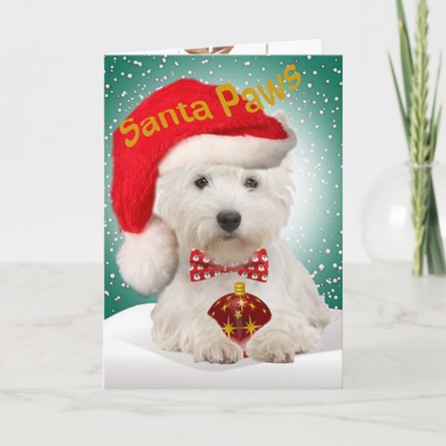 West Highland Terrier Santa Paws Cards