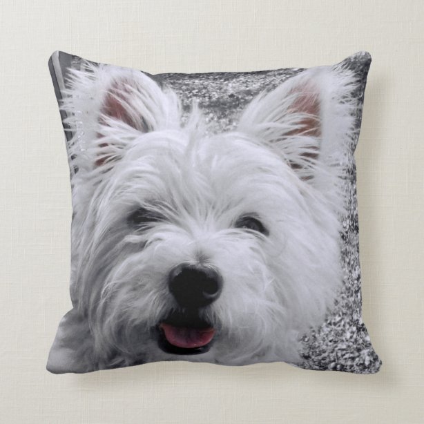 westie throw pillow