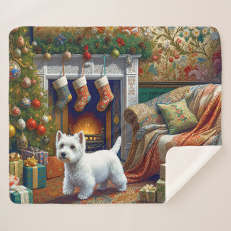 West Highland Terrier Sherpa Blanket