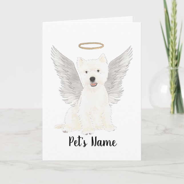 West Highland Terrier Sympathy Memorial Card (Front)
